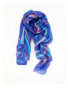 Salem Silk Scarf in Purple Mux