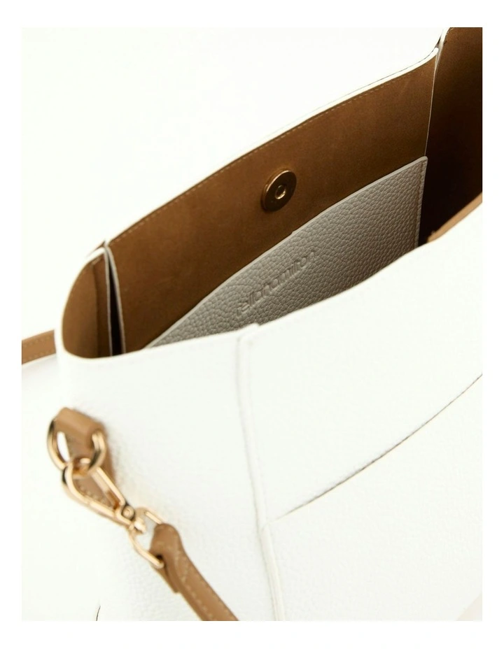 Remi Bucket Bag in White image 4