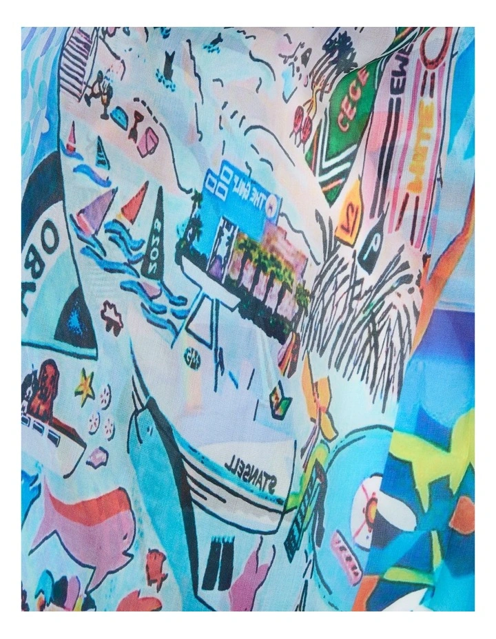 Nicole Silk Scarf in Multi image 2