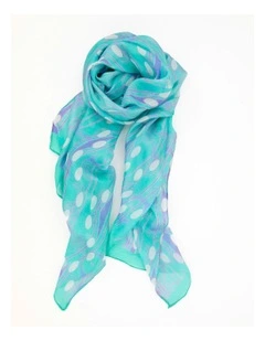 Lettie Silk Scarf in Blue
