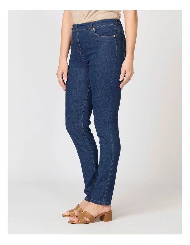 Code Zip Front Narrow Leg Jean in Blue image 1