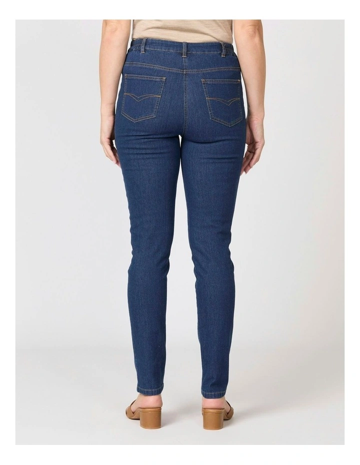Code Zip Front Narrow Leg Jean in Blue image 2