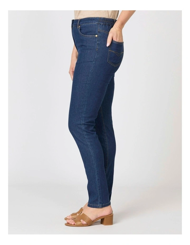 Code Zip Front Narrow Leg Jean in Blue image 3