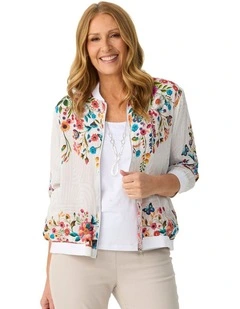 Mojo Soft Bomber Jacket in White