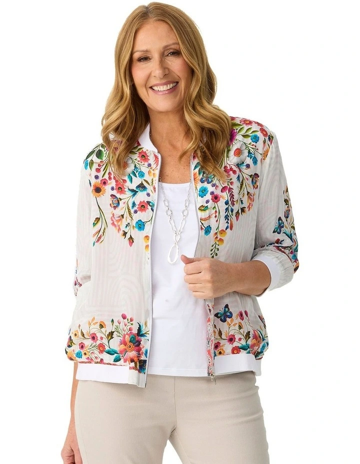 Mojo Soft Bomber Jacket in White image 1