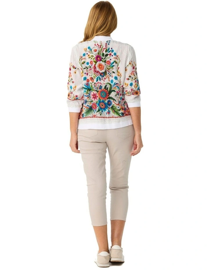 Mojo Soft Bomber Jacket in White image 2