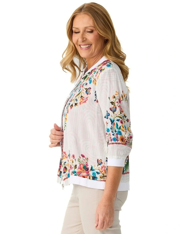 Mojo Soft Bomber Jacket in White image 3