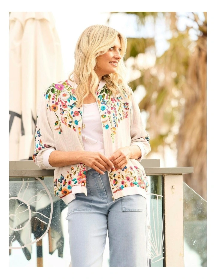 Mojo Soft Bomber Jacket in White image 5