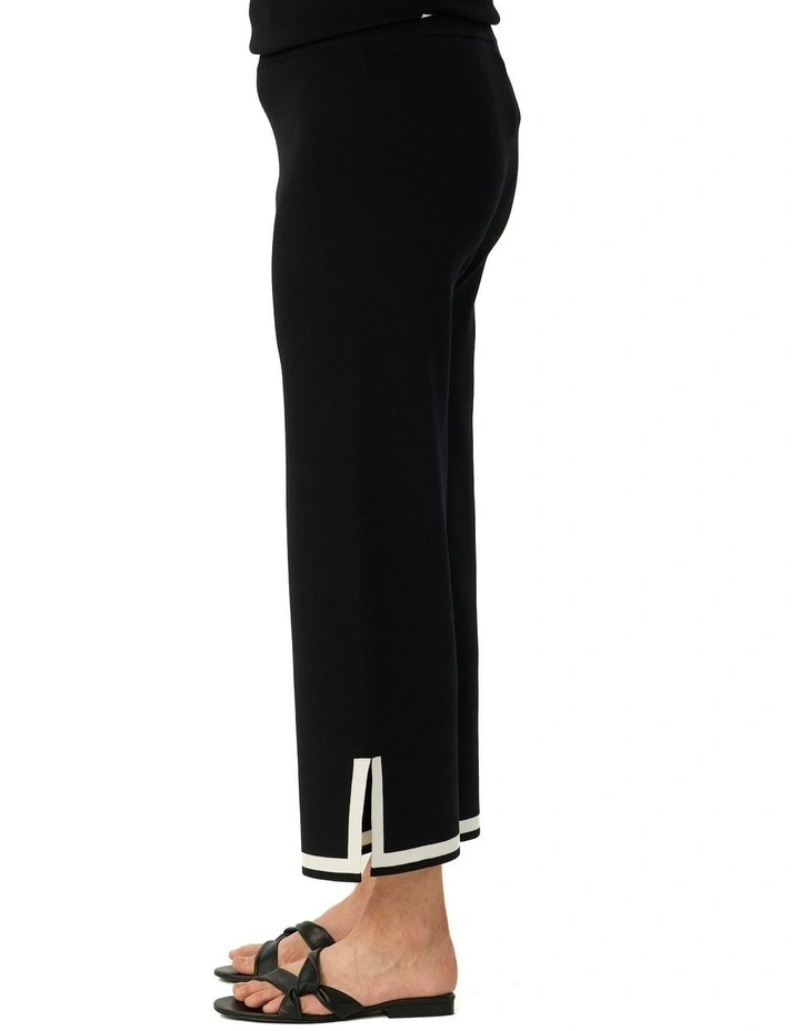 Otis Contrast Trim Knit Pant in Black image 3