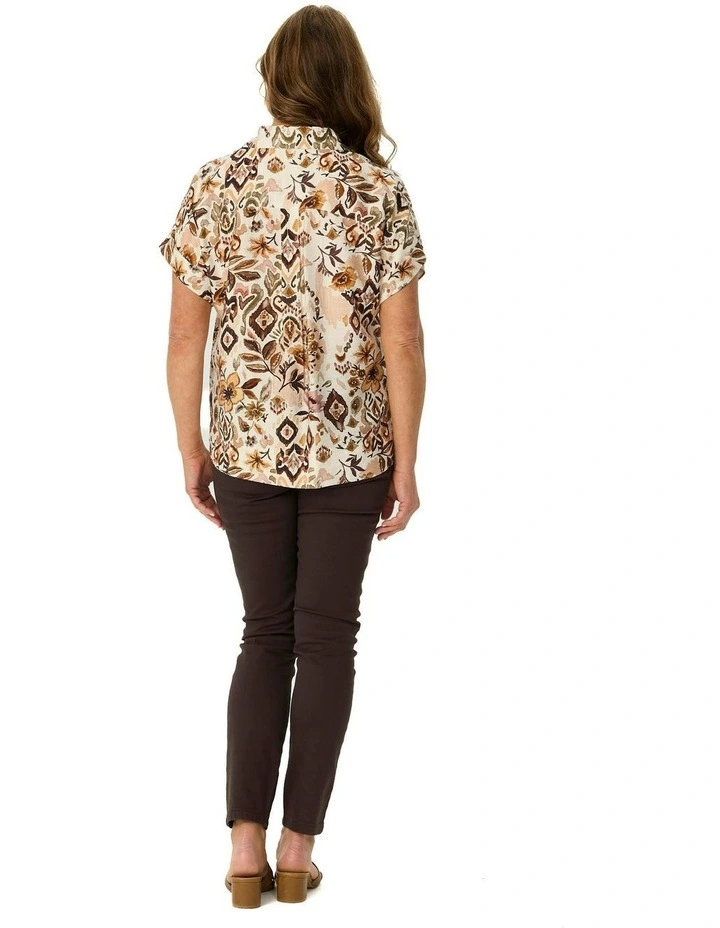 Sierra Cap Sleeve Shirt in Multi image 2