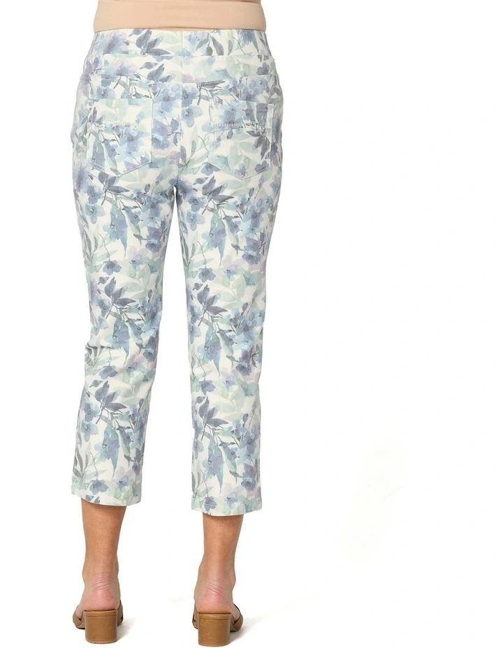 Mood Print 7/8 Pull On Pant in Blue image 2