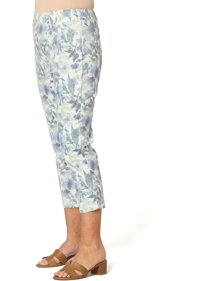 Mood Print 7/8 Pull On Pant in Blue image 3