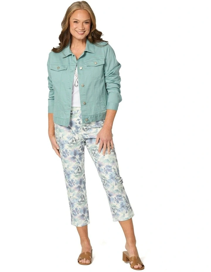 Mood Print 7/8 Pull On Pant in Blue image 4