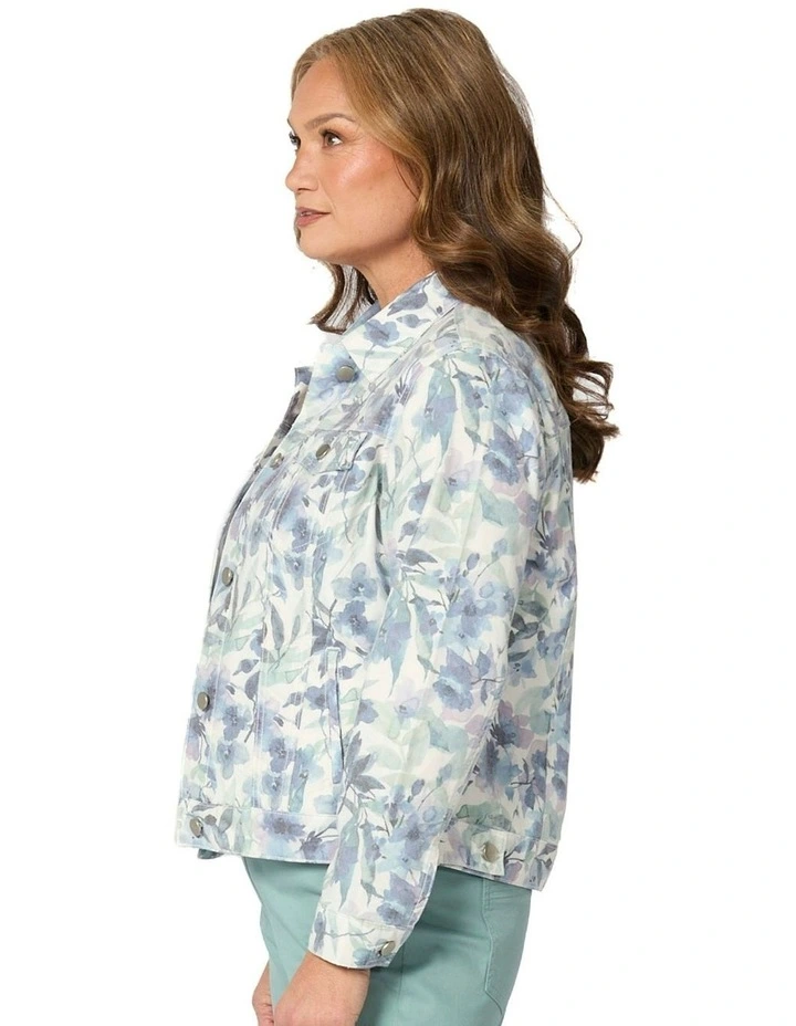 Mood Print Jacket in Blue image 3