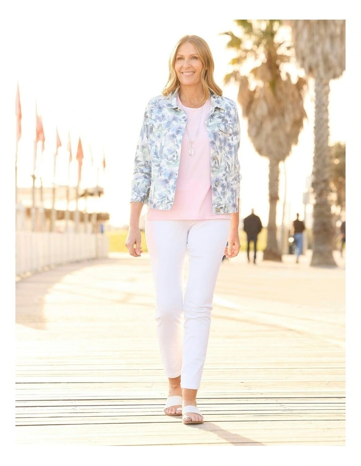 Mood Print Jacket in Blue image 5