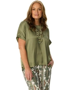 Brazil Extended Sleeve Top in Olive