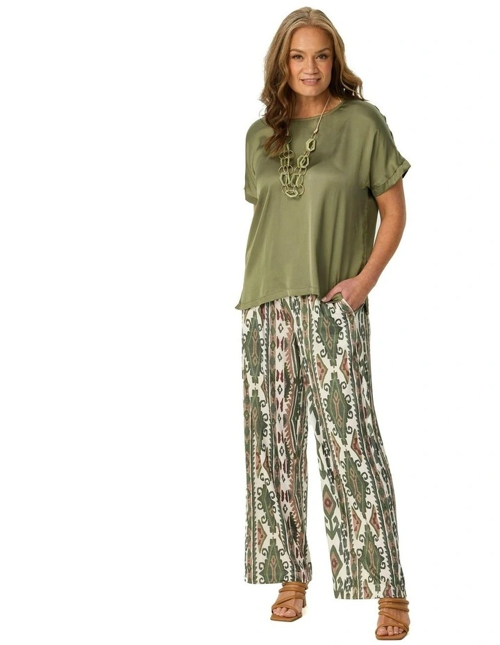 Brazil Extended Sleeve Top in Olive image 4