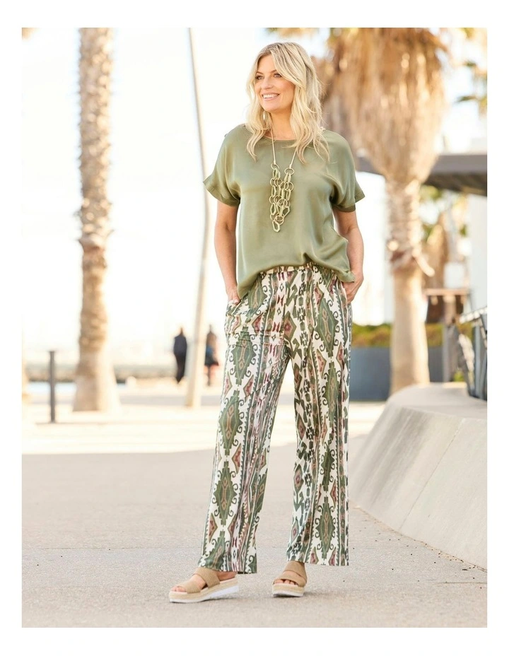 Brazil Extended Sleeve Top in Olive image 5