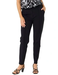 Mood Stretch Pintuck Pull On Pant in Black