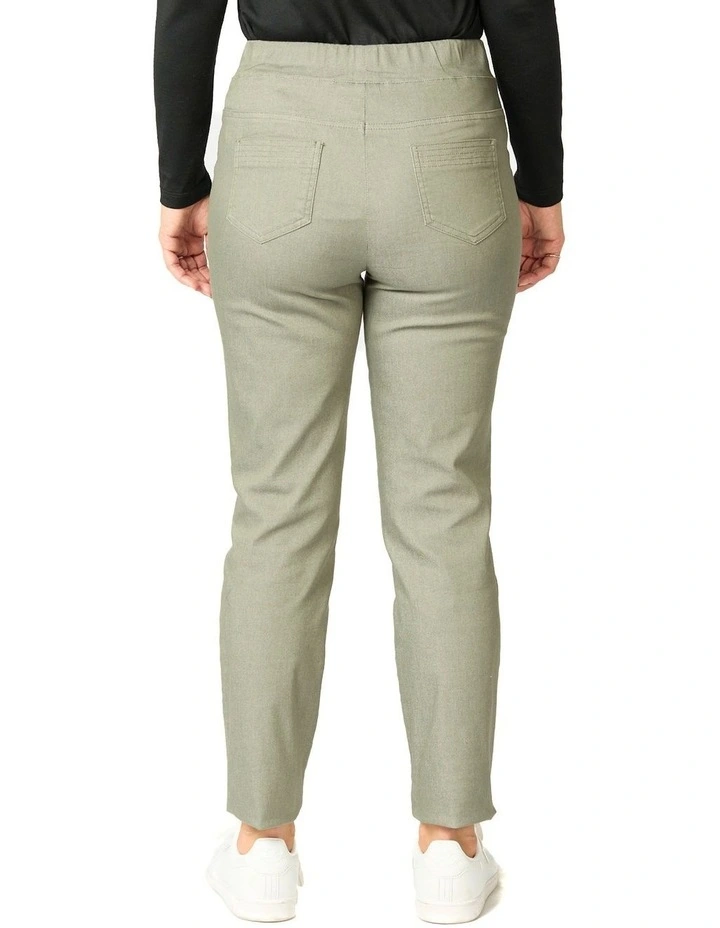 Suzy Stretch Long Pull On Jean in Green image 2