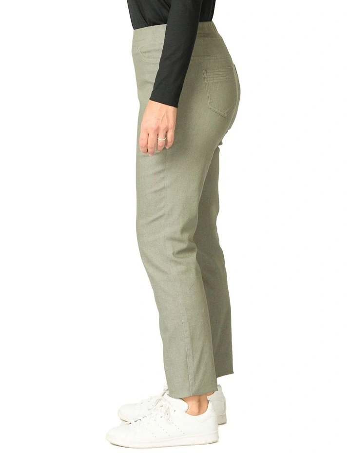 Suzy Stretch Long Pull On Jean in Green image 3