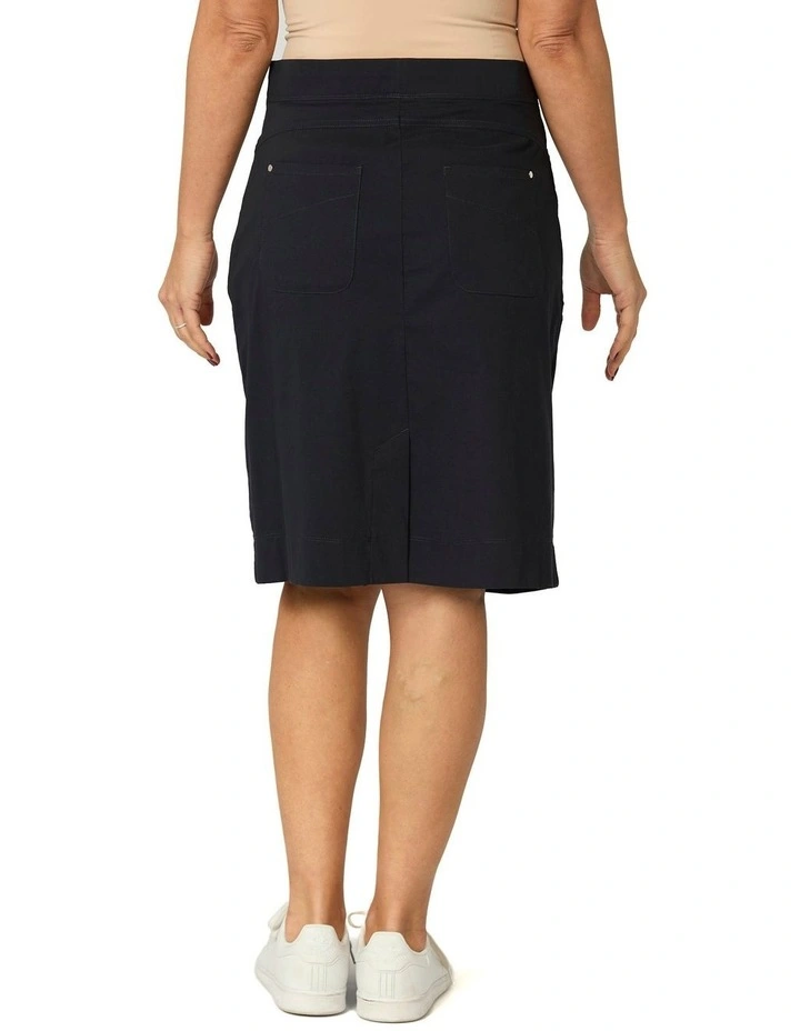 Vibe Stretch Pull On Pocket Skirt in Blue image 2
