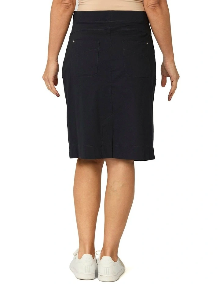 Vibe Stretch Pull On Pocket Skirt in Blue image 2