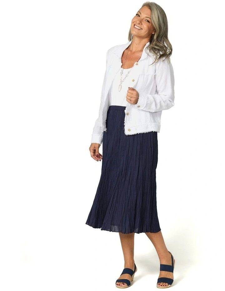 Ari Frayed Detail Jacket in White image 4