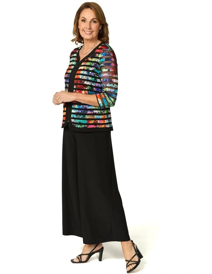 Camille Zip Front Cardigan in Multi image 4