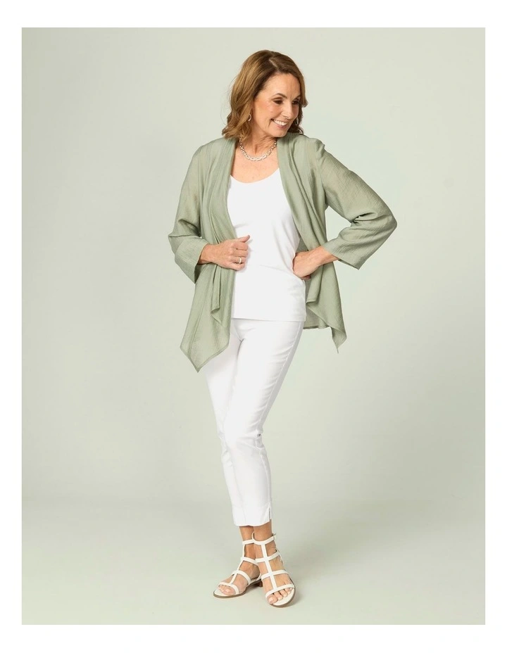 Casino 3/4 Sleeve Waterfall Jacket in Green image 7