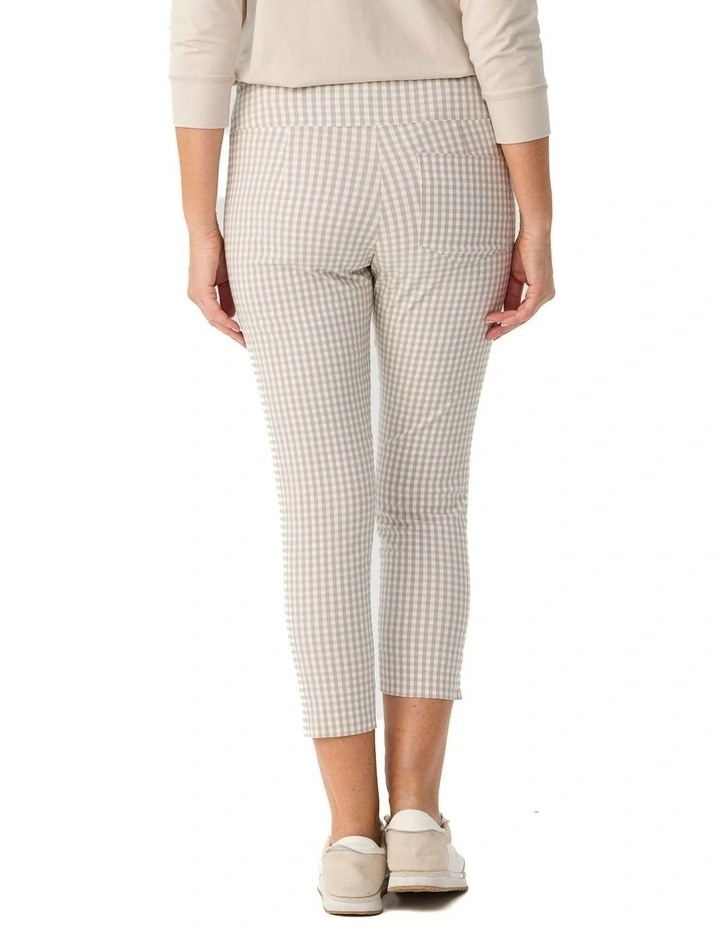 Bayside Check 7/8 Basque Pant in Cream image 2