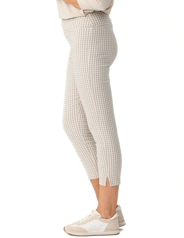 Bayside Check 7/8 Basque Pant in Cream image 3