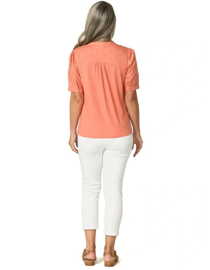 Estancia Puff Short Sleeve Tee in Orange image 2