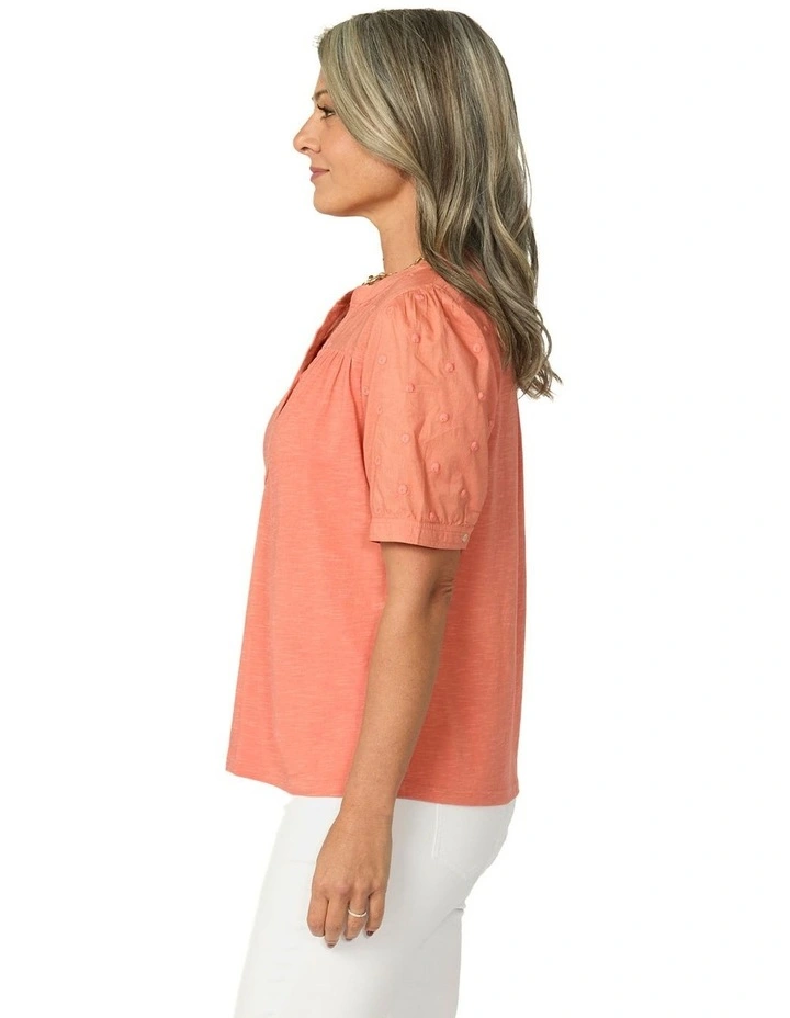 Estancia Puff Short Sleeve Tee in Orange image 3