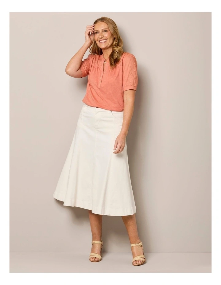 Estancia Puff Short Sleeve Tee in Orange image 5