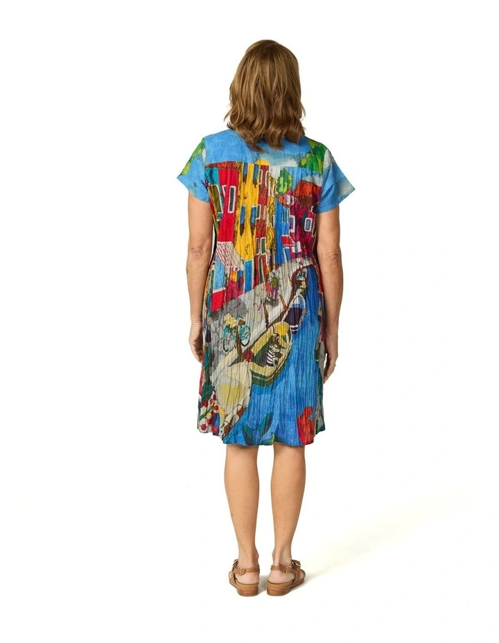 Easy Fit Short Sleeve Dress in Multi image 2
