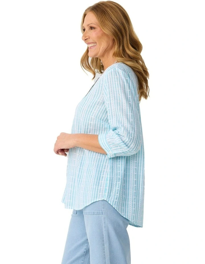 Mondello Stripe 3/4 Slv Shirt image 3