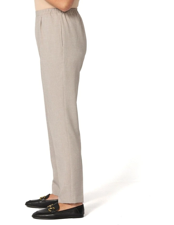 Reserve Plain Pull On Pant in Beige image 3