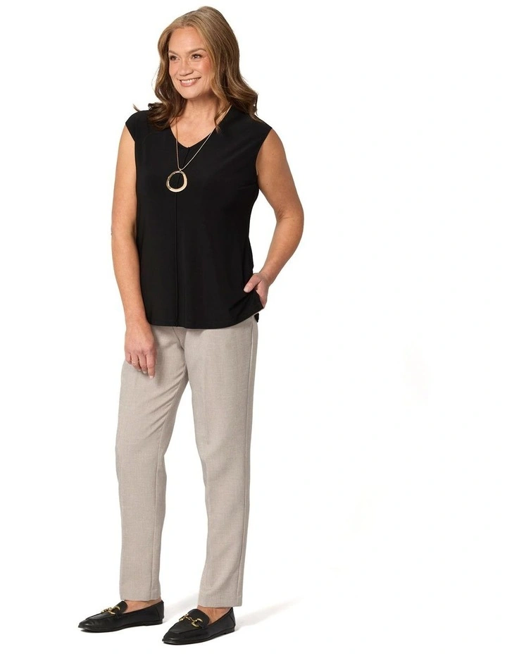 Reserve Plain Pull On Pant in Beige image 4