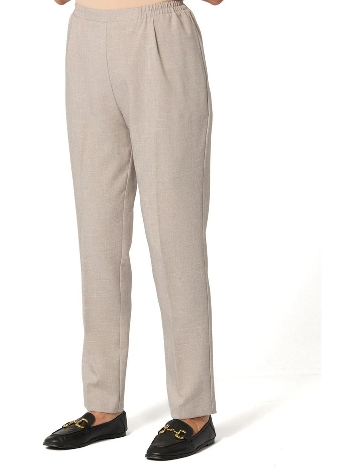 Reserve Plain Pull On Pant in Beige image 6