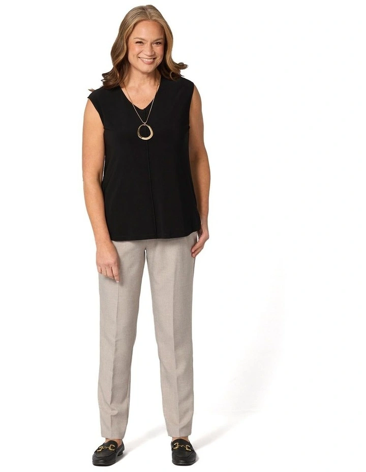 Reserve Plain Pull On Pant in Beige image 7