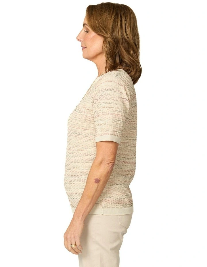 Mavis Textured S/s Knit Top image 3