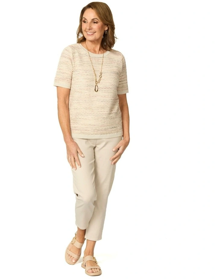 Mavis Textured S/s Knit Top image 4