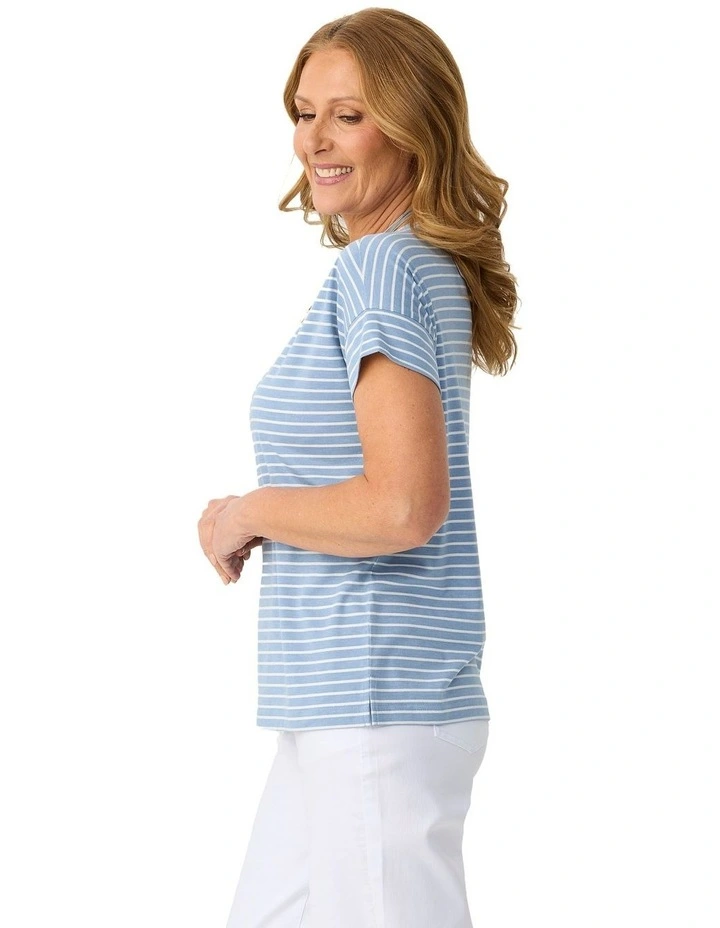 Pebble Stripe S/slv Tee image 3