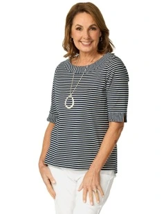 Corsa Stripe Elbow Slv Tee