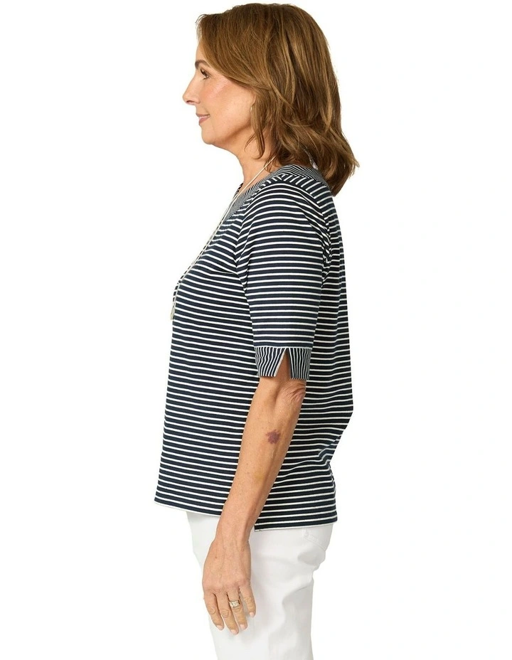 Corsa Stripe Elbow Slv Tee image 3