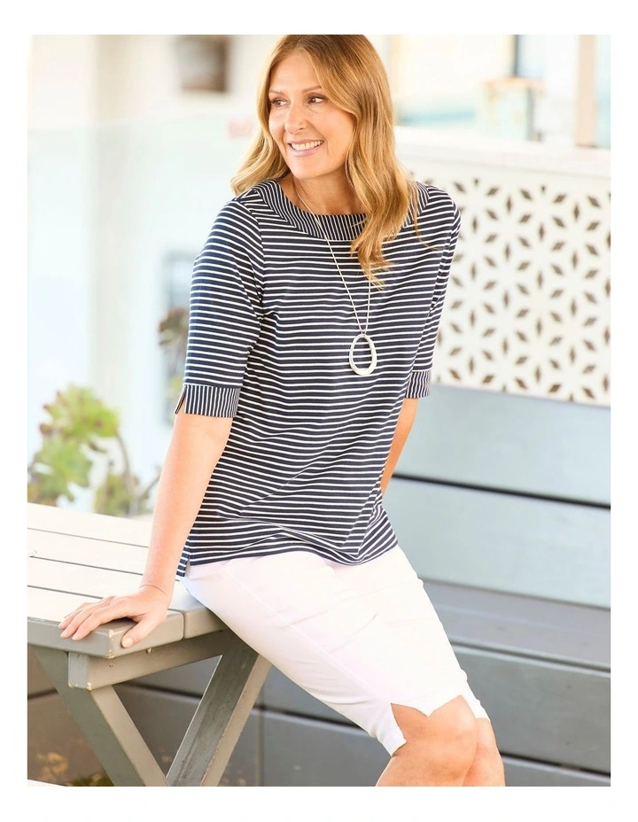 Corsa Stripe Elbow Slv Tee image 5