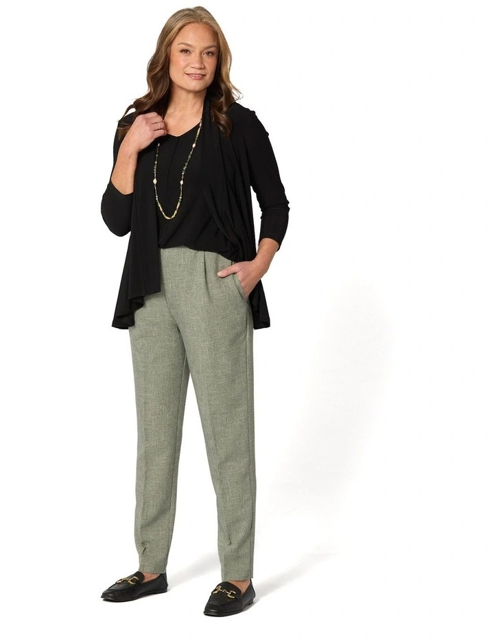 Reserve Plain Pull On Pant in Green image 4