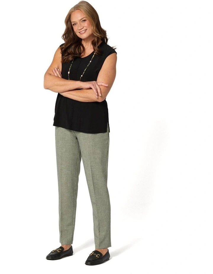 Reserve Plain Pull On Pant in Green image 7