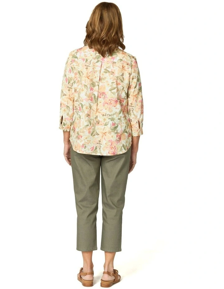 Bianca Collarless 3/4 Slv Shirt image 2